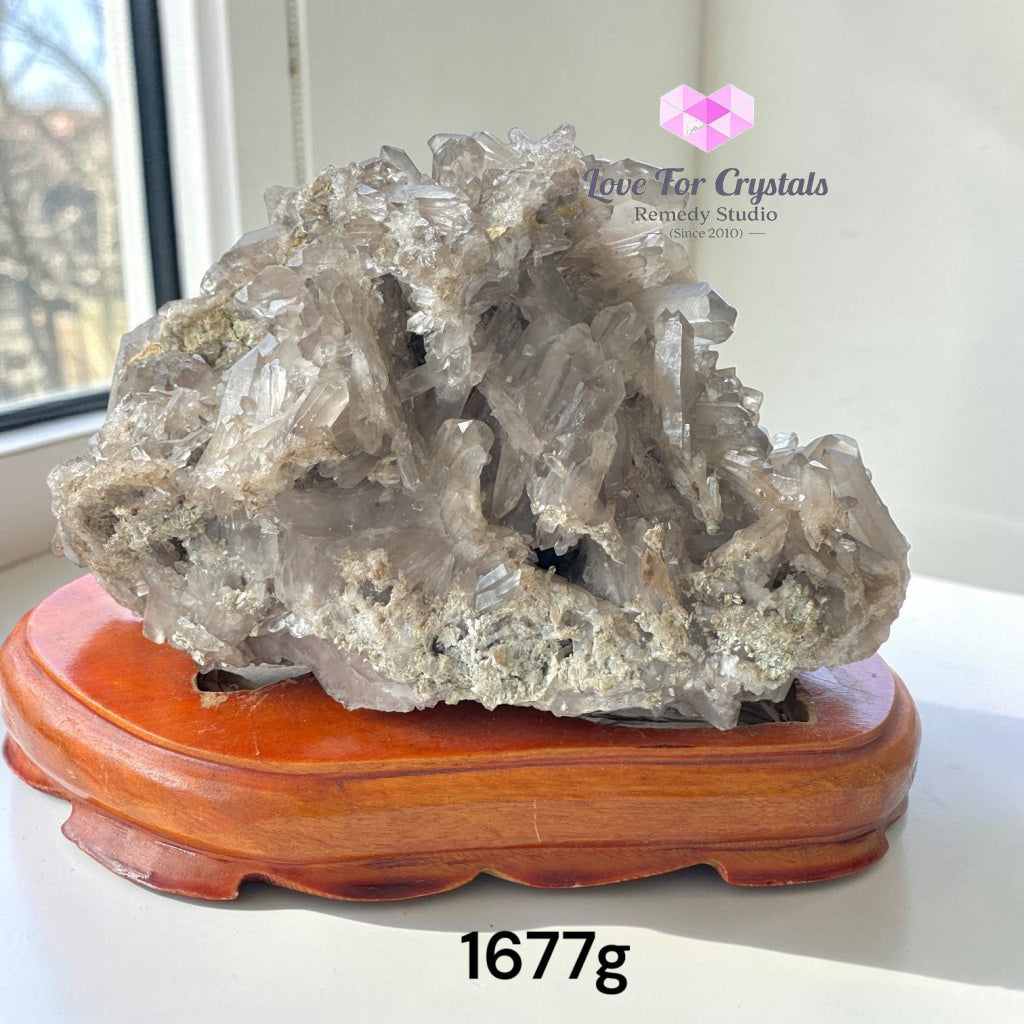 Smoky Quartz Cluster – Aura Repair (Brazil) - 1677g - Smoky quartz