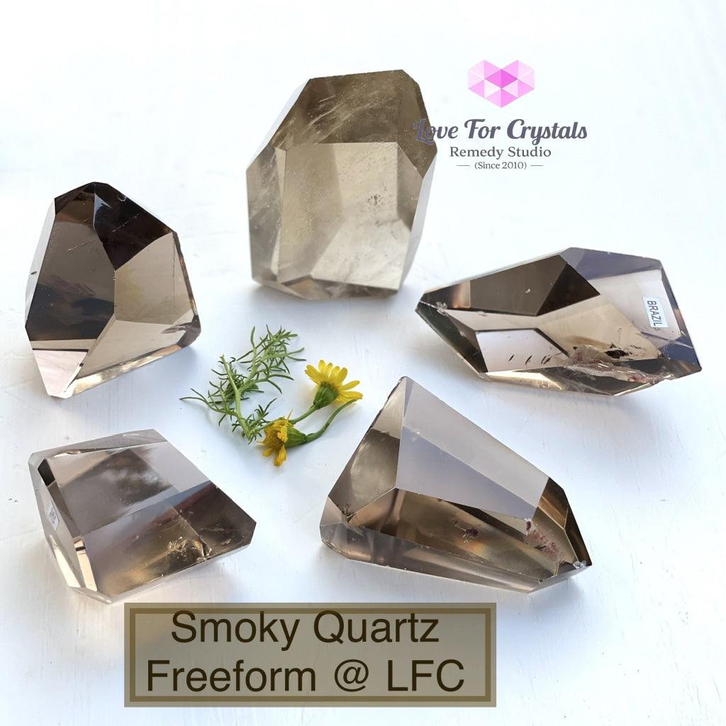 Smoky Quartz Freeform Aaaa (Brazil) Polished Stones