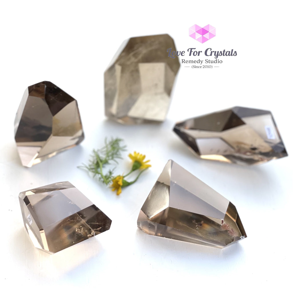 Smoky Quartz Freeform Aaaa (Brazil) Polished Stones