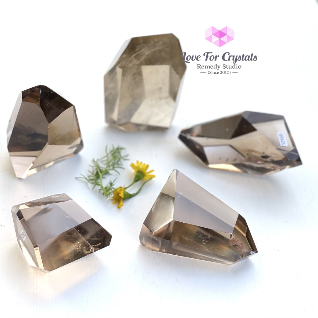 Smoky Quartz Freeform Aaaa (Brazil) Polished Stones