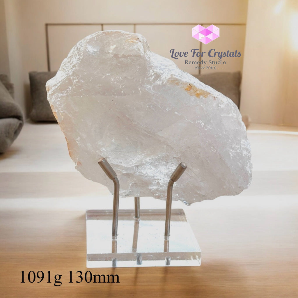 Smoky Quartz Raw With Acrylic Stand (Large) Brazil (Aaa Grade) 1091G 130Mm Crystals