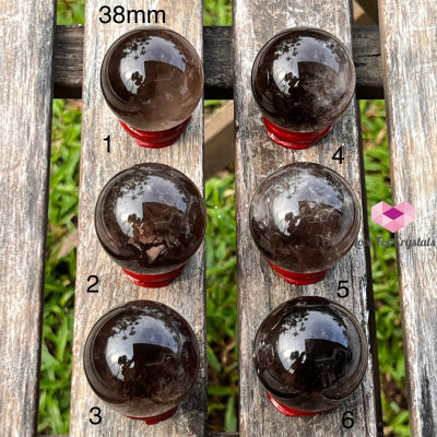 Smoky Quartz Sphere (Brazil) Per Piece P1 (38Mm) Crystal Spheres