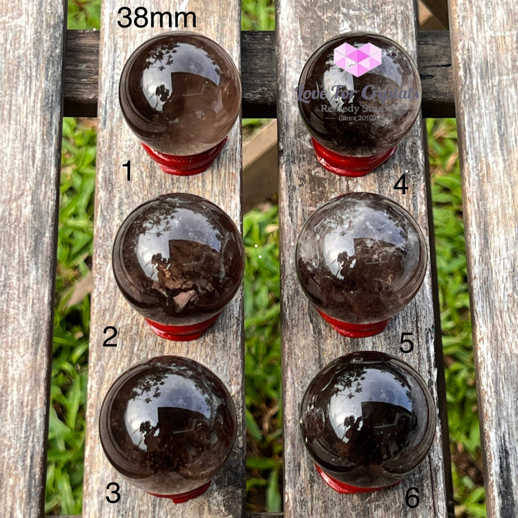 Smoky Quartz Sphere (Brazil) Per Piece P1 (38Mm) Crystal Spheres