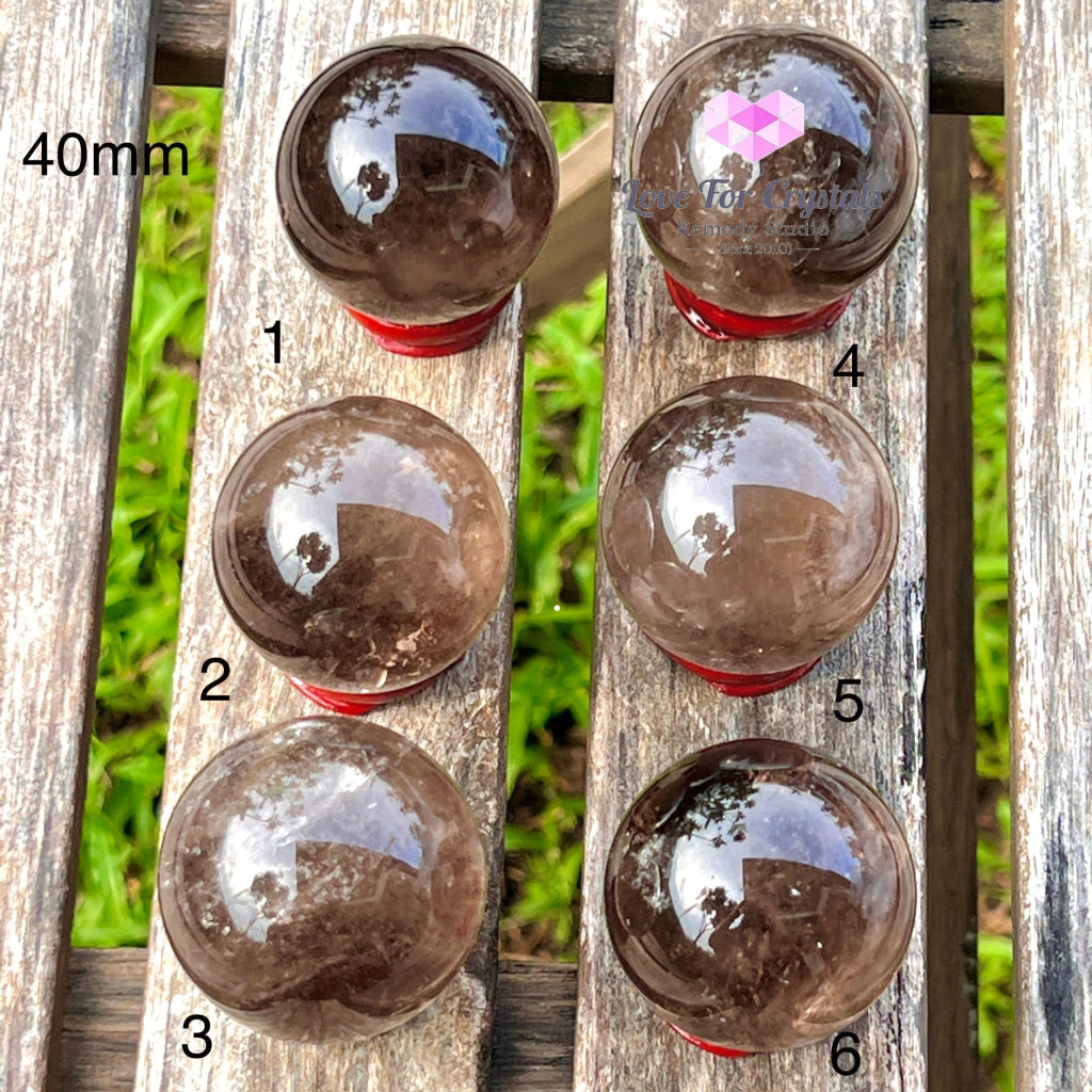 Smoky Quartz Sphere (Brazil) Per Piece P1 (40Mm) Crystal Spheres
