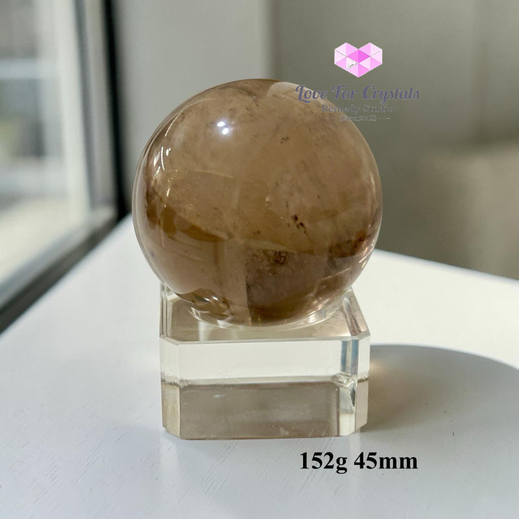 Smoky Quartz Sphere with stand 36-45mm - 152g 45mm - Smoky quartz