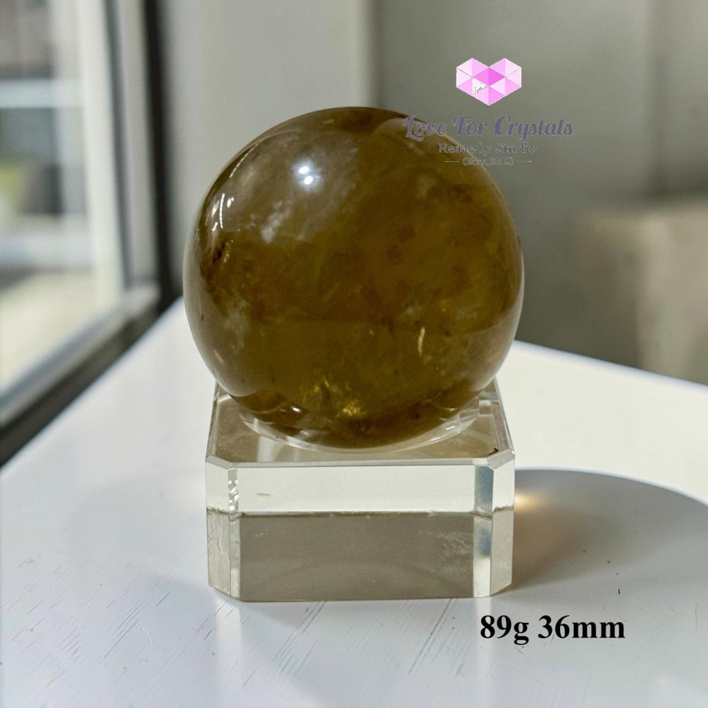 Smoky Quartz Sphere with stand 36-45mm - 89g 36mm - Smoky quartz