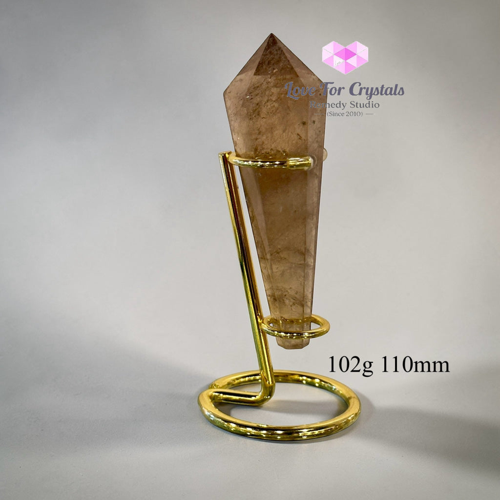 Smoky Quartz Sword of Protection (Brazil) with Stand (Pre-coded & Activated) 102g 110mm Smoky quartz