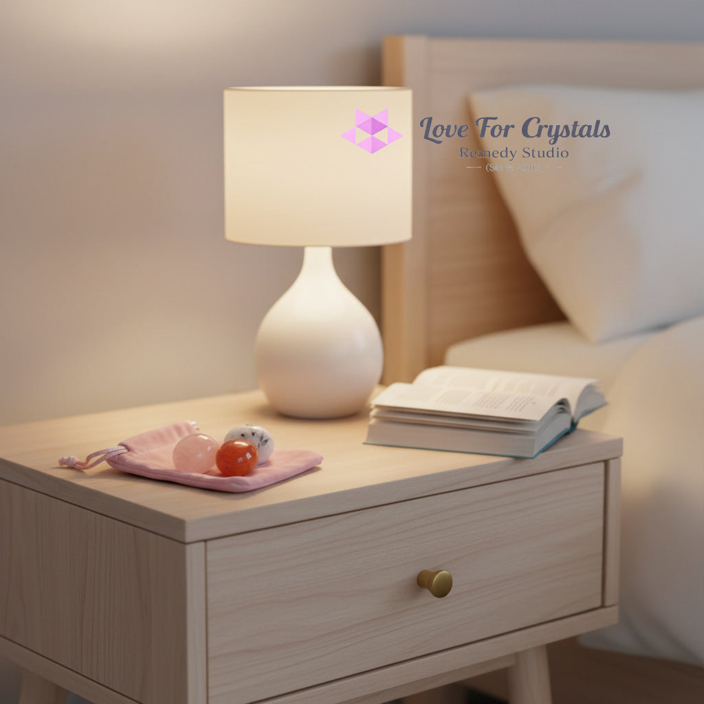 Smooth Birth Support Stone Set (Rose Quartz Carnelian Howlite 15-20mm) Random Set (3-Piece Stone in Velvet Pouch)