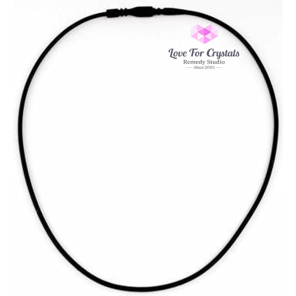 Smooth Silicon Black Cord Necklace - 16 Pendants & Necklaces