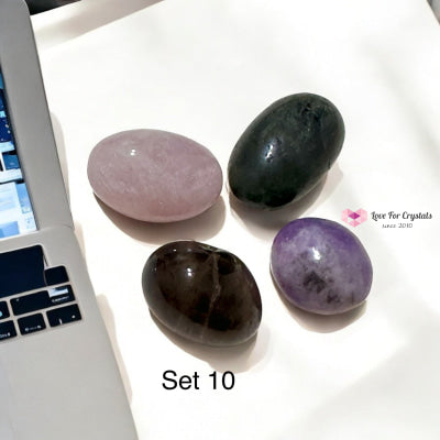 Social Media Detox Crystal Set (Smoky Quartz Lepidolite Rose Labradorite) 25-35Mm 10 Sets