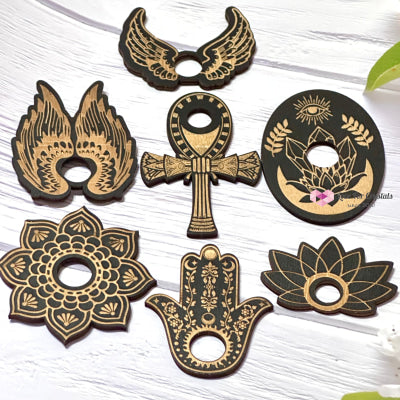 Sphere Wooden Stand (Assorted Designs) 50-70Mm