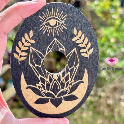 Sphere Wooden Stand (Assorted Designs) 50-70Mm Crystals