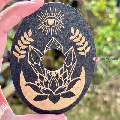 Sphere Wooden Stand (Assorted Designs) 50-70Mm Crystals