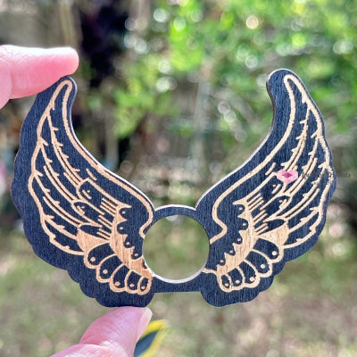 Sphere Wooden Stand (Assorted Designs) 50-70Mm Small Wings