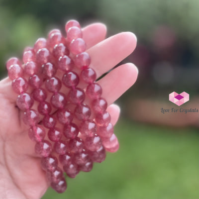 Strawberry Quartz Aaa Crystal Bracelet Bracelets & Bangles