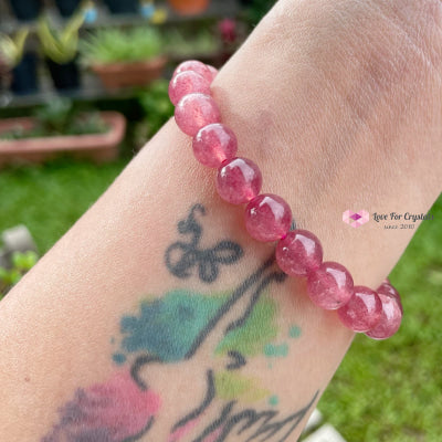 Strawberry Quartz Aaa Crystal Bracelet Bracelets & Bangles
