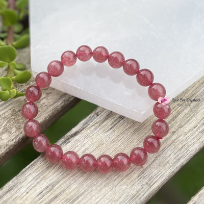 Strawberry Quartz Aaa Crystal Bracelet Bracelets & Bangles
