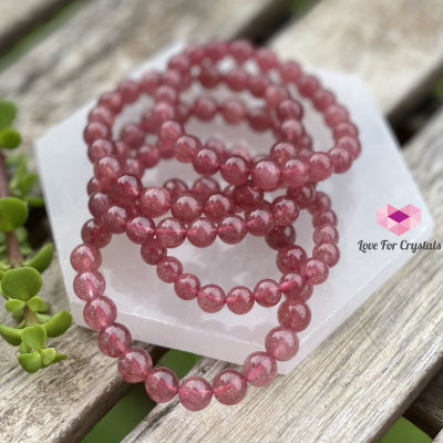 Strawberry Quartz Aaa Crystal Bracelet Bracelets & Bangles