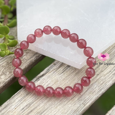 Strawberry Quartz Aaa Crystal Bracelet Bracelets & Bangles