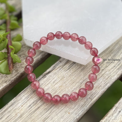 Strawberry Quartz Aaa Crystal Bracelet Bracelets & Bangles