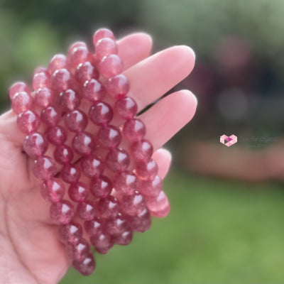 Strawberry Quartz Aaa Crystal Bracelet Bracelets & Bangles