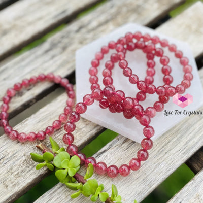 Strawberry Quartz Aaa Crystal Bracelet Bracelets & Bangles