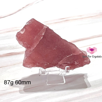 Strawberry Quartz Raw 87G 60Mm Crystals