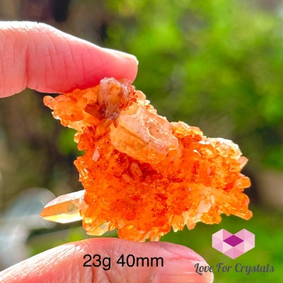 Tangerine Lemurian Quartz Cluster (Brazil) Raw Crystals