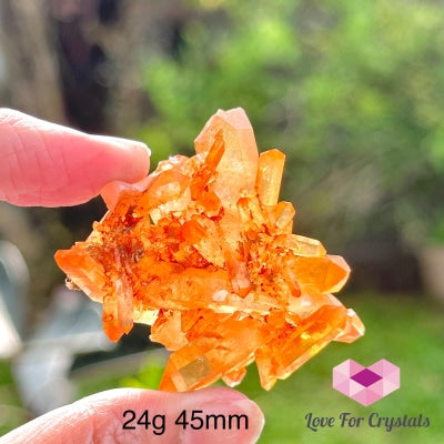 Tangerine Lemurian Quartz Cluster (Brazil) Raw Crystals