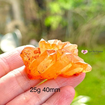 Tangerine Lemurian Quartz Cluster (Brazil) Raw Crystals
