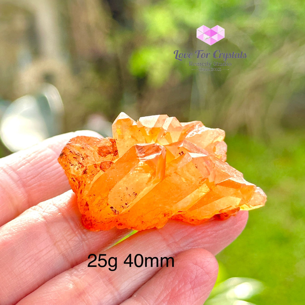 Tangerine Lemurian Quartz Cluster (Brazil) Raw Crystals
