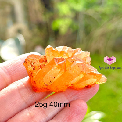 Tangerine Lemurian Quartz Cluster (Brazil) Raw Crystals