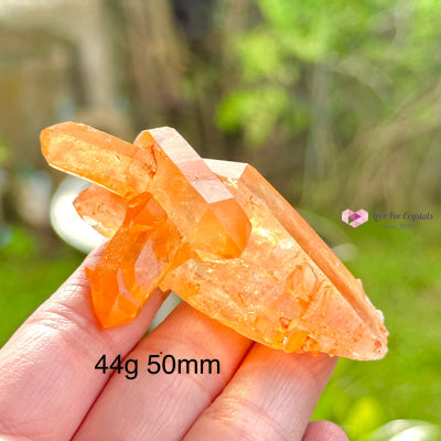 Tangerine Lemurian Quartz Cluster (Brazil) 44G 50Mm Raw Crystals