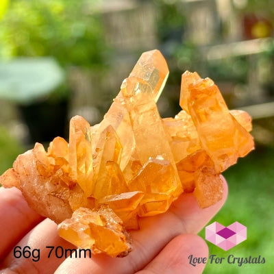 Tangerine Lemurian Quartz Cluster (Brazil) Raw Crystal