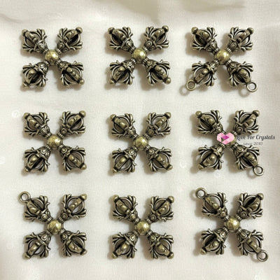 Tibetan Brass Double Dorje (Feng Shui 2026) 40mm Feng shui 2026