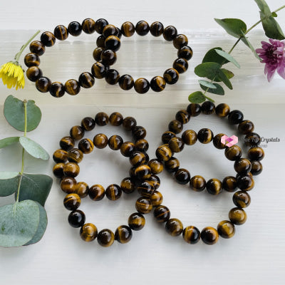 Tigers Eye 12Mm Bracelet Bracelets & Bangles