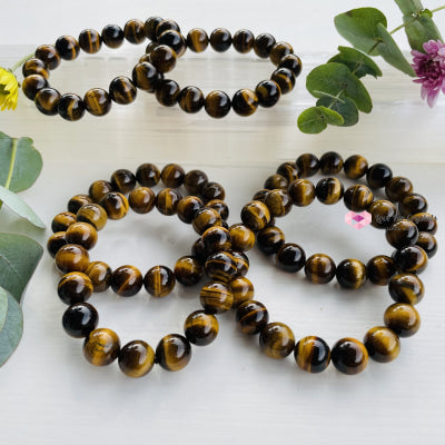 Tigers Eye 12Mm Bracelet Bracelets & Bangles