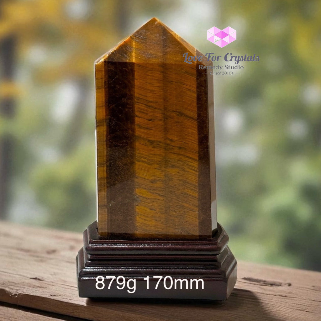 Tiger’s Eye Anchor Pointer with Wooden Stand 879g 170mm