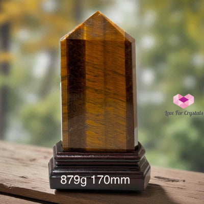Tiger’s Eye Anchor Pointer with Wooden Stand 879g 170mm