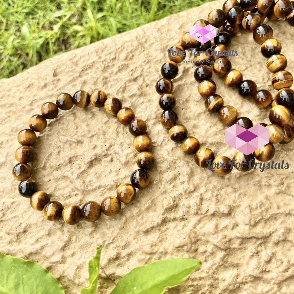 Tigers Eye Gemstone Energy Bracelet (Confidence) 8Mm