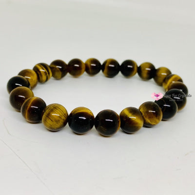 Tigers Eye Gemstone Energy Bracelet (Confidence) 8Mm