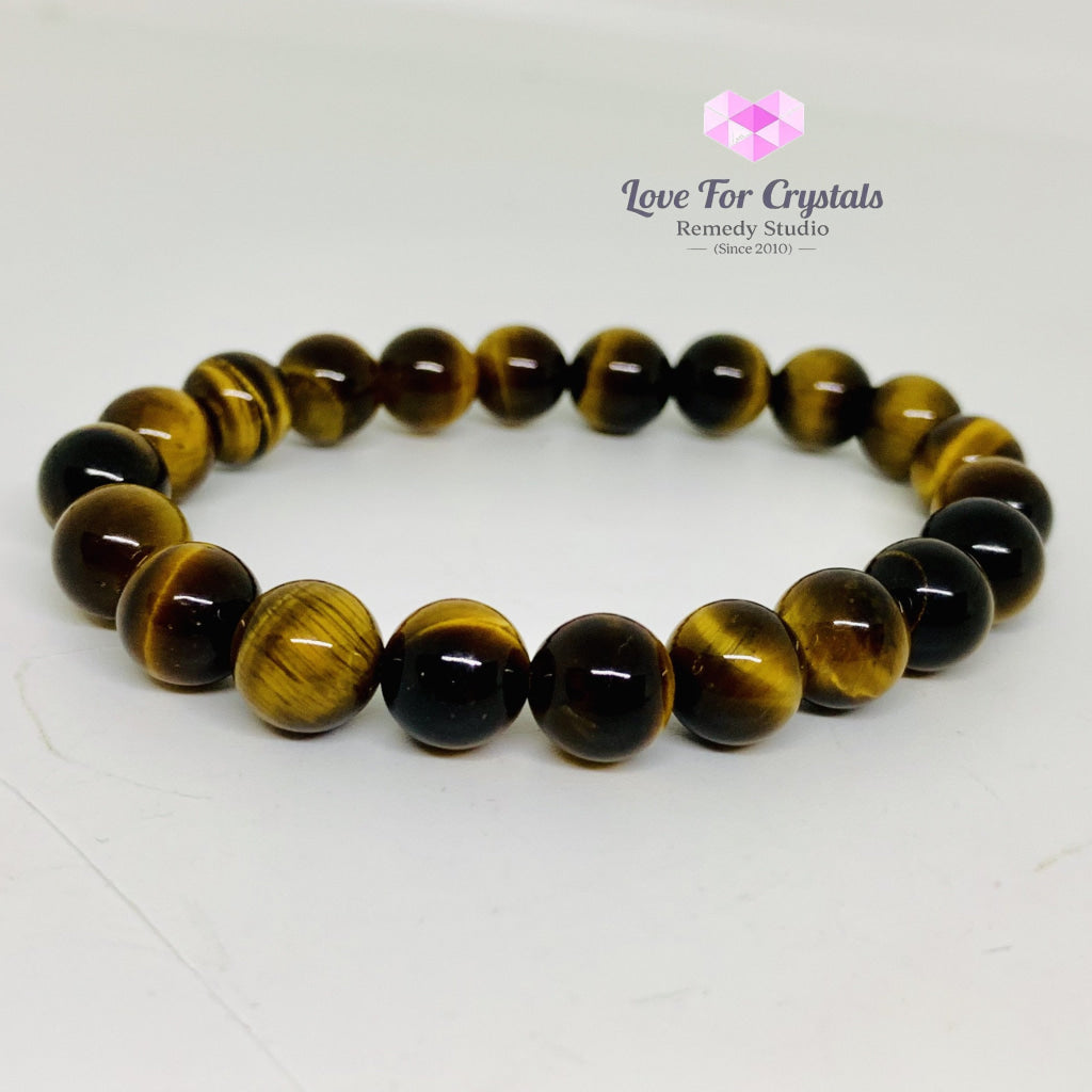 Tigers Eye Gemstone Energy Bracelet (Confidence) 8Mm