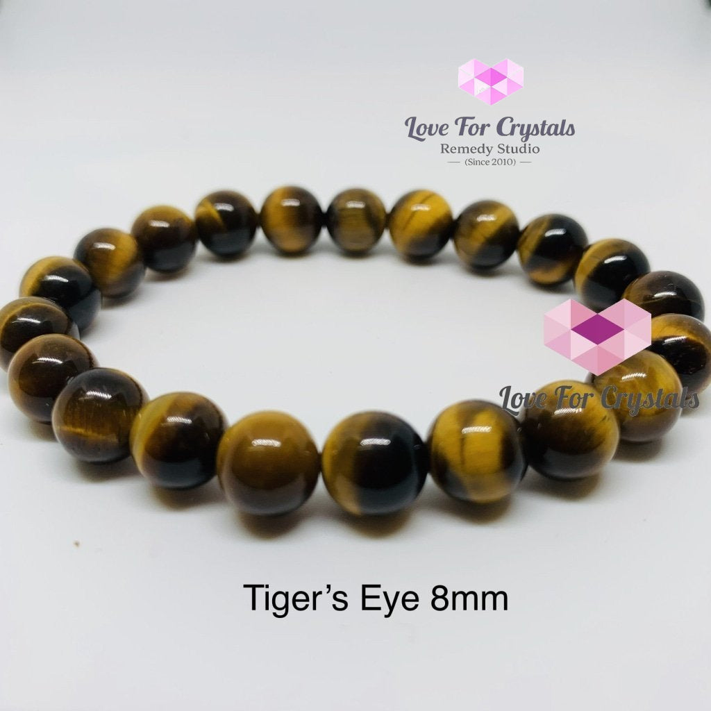 Tigers Eye Gemstone Energy Bracelet (Confidence) 8Mm