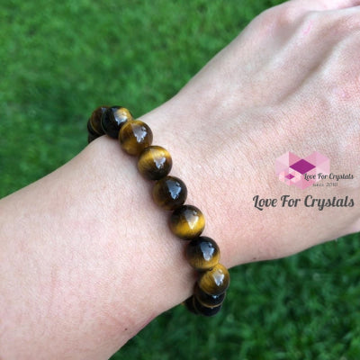 Tigers Eye Gemstone Energy Bracelet (Confidence) 8Mm