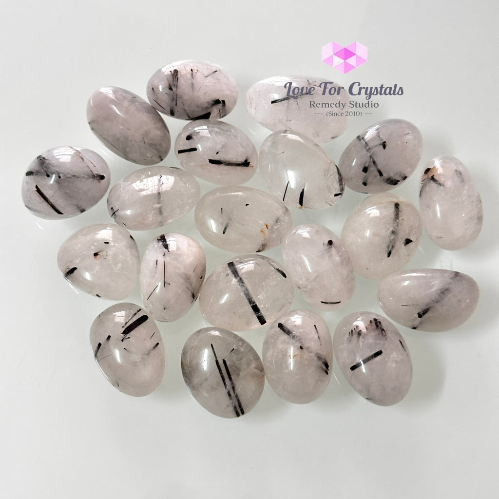 Tourmalinated Quartz Tumbled Stone 20-30mm, Protection - Random Piece - Tumbled Stones