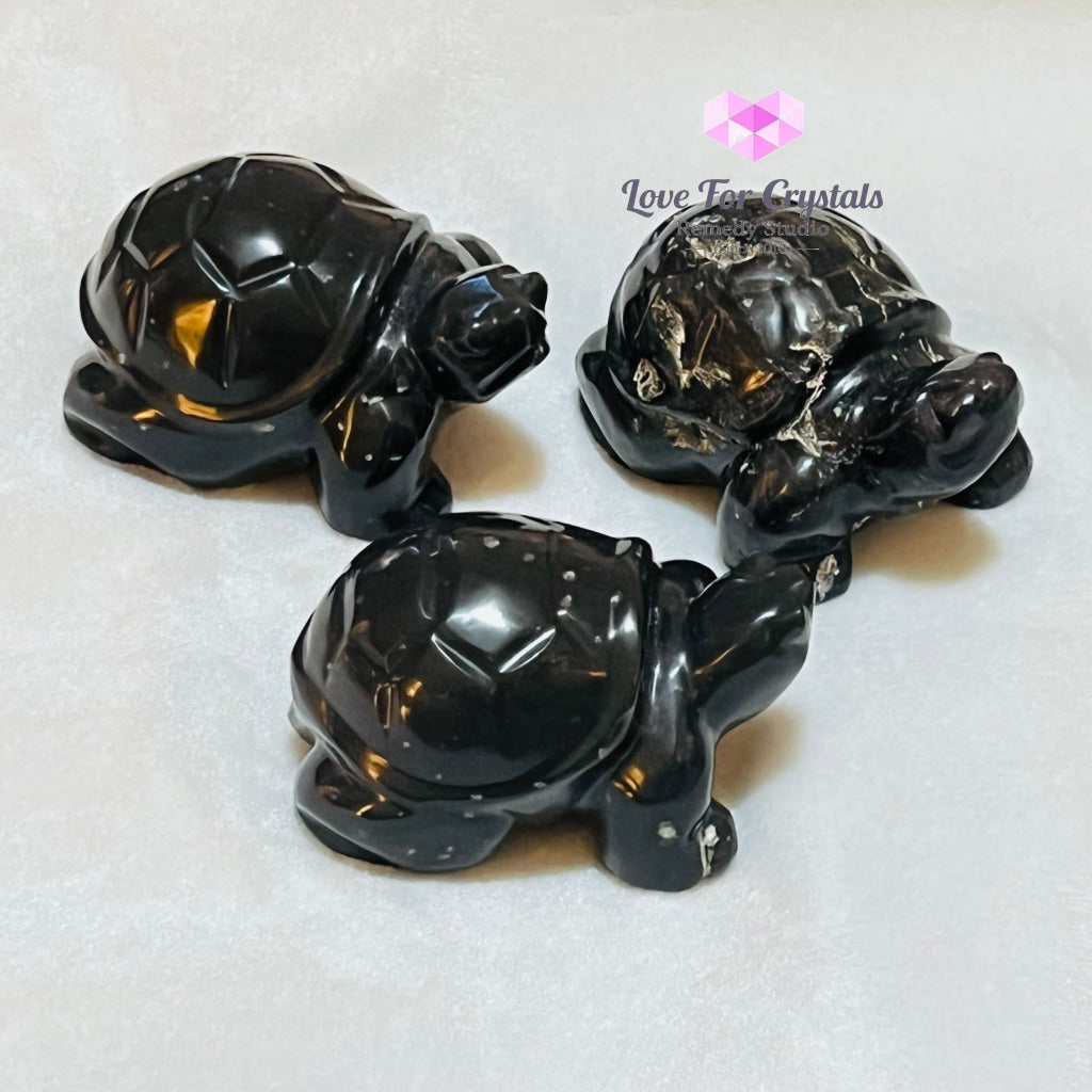 Turtle Agni Manitite Hand-Carved (Indonesia Cintamani (Saffordite) Raw Stones