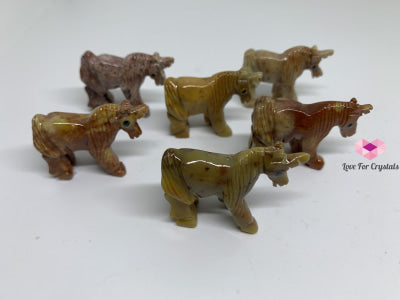 Unicorn Carved Soapstone (Peru) 38-40Mm Polished Stones