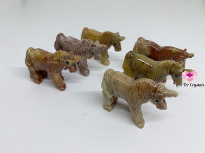 Unicorn Carved Soapstone (Peru) 38-40Mm Polished Stones