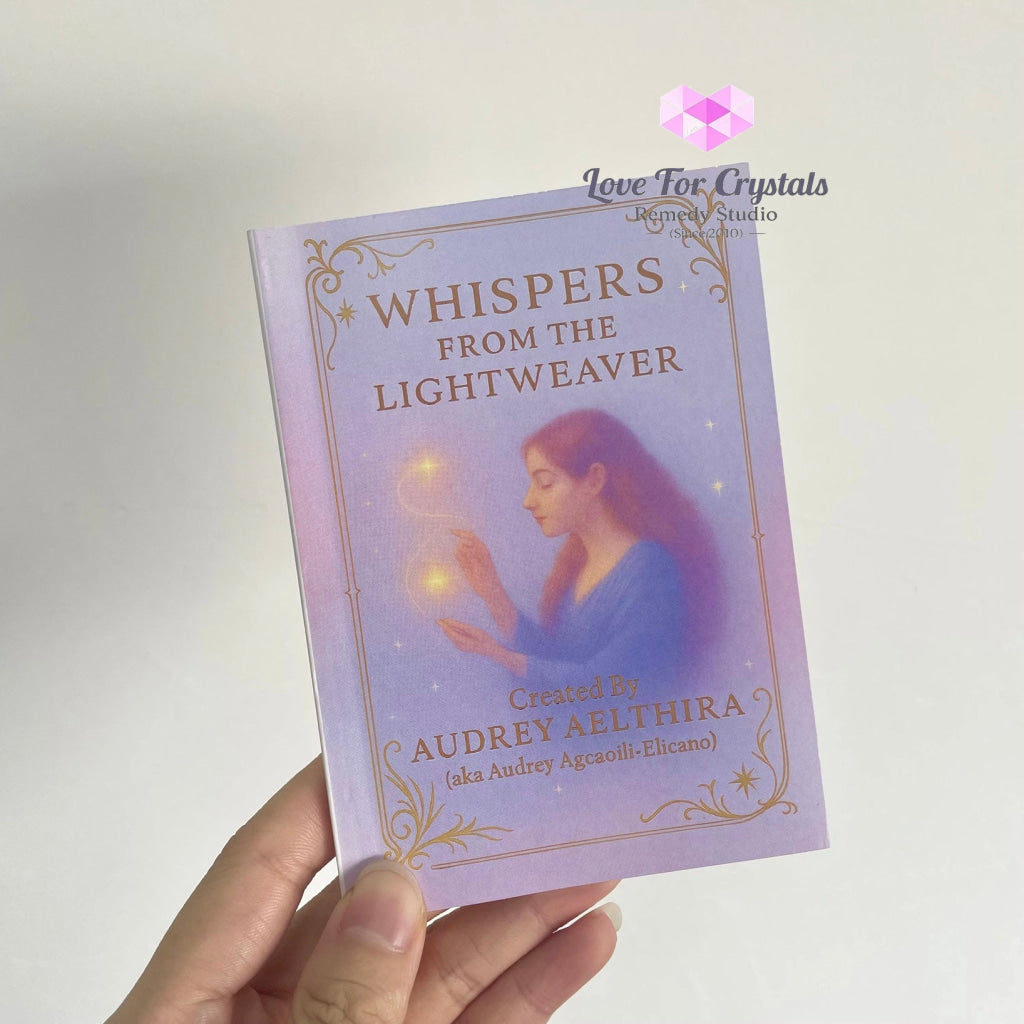 Whispers from the Lightweaver An Oracle Card Deck by Audrey Aelthira with FREE Crystal Wish Tree Bottle Oracle card