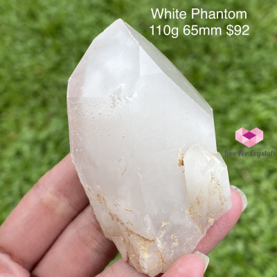 White Phantom Quartz Point (Brazil) Super Rare 110G 65Mm